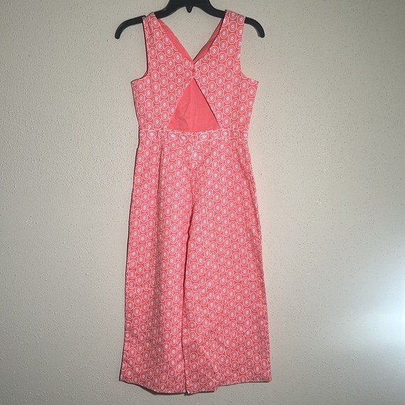 Janie and Jack Coral White Wide Leg Sleeveless Jumpsuit Romper size 12 - Picture 5 of 16